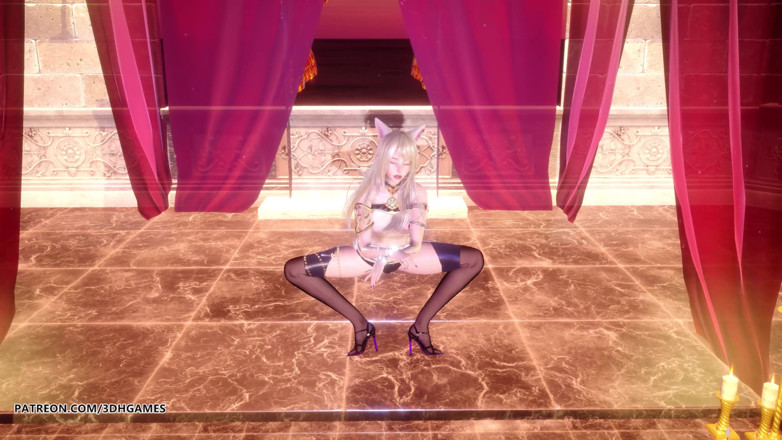 3D-Hentai Games: [MMD] Лоона - PTT (рисуй город) сексуальный стриптиз Ahri Akali Seraphine League of Legends KDA