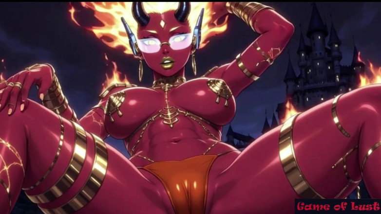 Game of Lust 3D: Gol - quente biquíni demon girl dark castle nude
