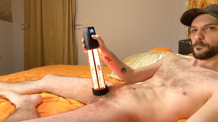 The spice of SinSpice: Jasper Spice: Moiame Titan Red Light Penis Pump Masturbation