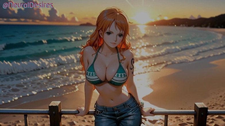 Neural Desires: Nami One Piece Parody Ai wygenerowany