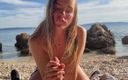 Yummy Mira: Brud knullas och creampied på stranden - amatörpar Mira David