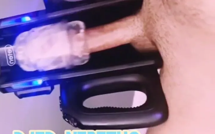 DJED NEBETHO: Big Cock Busts a Load Using Auto Fleshlight