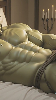 Orc Shaman Solo Spreading Warm Precum Down Shaft