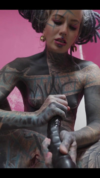 Skinny Tattooed Girl Work Wear Gets Horny Painting Solo Masturbation, Anal, Gapes, Squirt