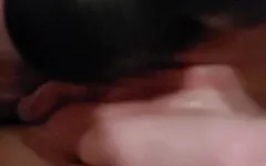 Krämig våt fitta med cream pie och kvinnlig orgasm