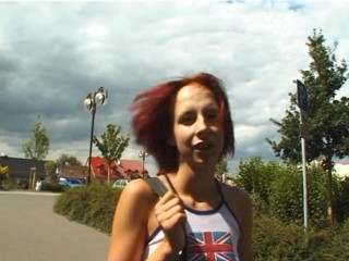 Slutty Teenies: Redhead teen gives her first interview for tv station