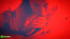 Lucky luck xxx: Lycklig tjej Kween Bunny B - Rött ljus speciell POV avsugning...