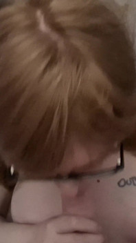 Sucking a Huge Dick Trans Girl and Swallowing Her Massive Cum Load
