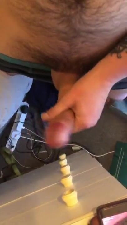 Big Cock Benni Plays: My big cock quick cum shower