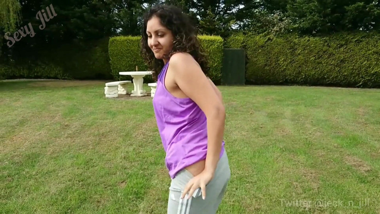 Big Ass Latina: Flashing, sex and cum swallow in a park with big...