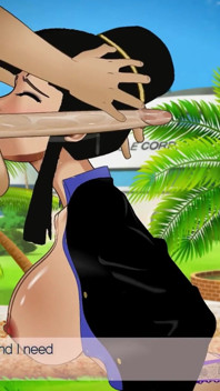 Chi-chi dikongkek tekaknya di luar Capsule Corp