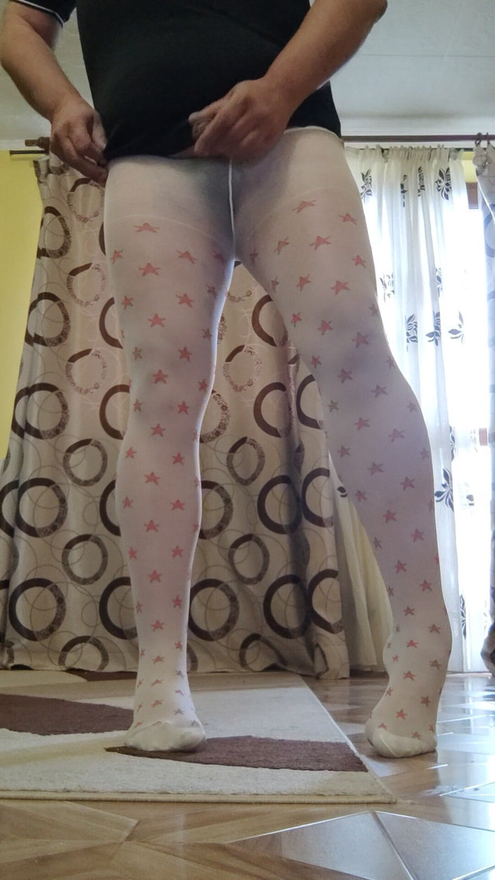 Pantyhosecouple123: Lo strofino nei miei collant, collant, leggings bianchi