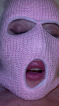 Slut in a Pink Mask Gets Her Face Crushed by a Foot