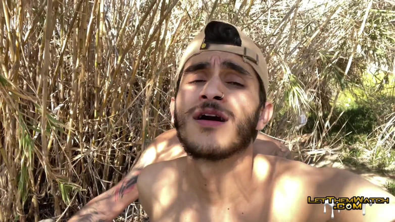Let them watch: Public Beach Fuck Hardcore Anal Tatted Latino Younger Twink