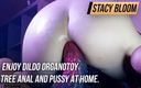 Stacy Bloom: 在家里享受假阳具器官树肛门和阴户。