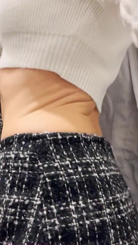 Blonde Slut with Plug in Ass in the Locker Room