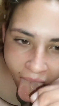 I Sit on My Stepsister's Chest so She Can Suck My Cock and I Fill Her Face with Semen