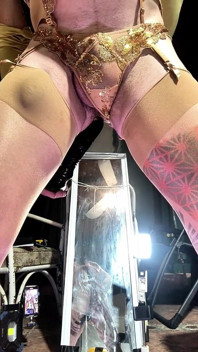 Sissy Bangs Dildo While Rock Hard