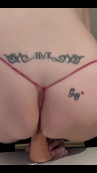 Watch Me From Behind While I Squat on a Dildo and You Can Only Wish It Was Your Cock