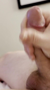 Stroking of a Big White Cock