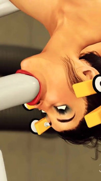 Sci-fi sex cyborg fucks hard a hot brunette in the restricted area
