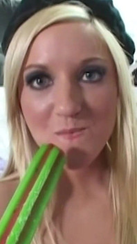 A Blonde Cutie Gets Stopped on the Street and Fucked with the Ice Cream Guy.