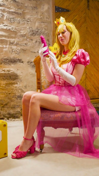 Sky Pierce as Princess Peach Satisfies Her Royal Pussy Until She Cums - Super Mario Porn Cosplay Parody
