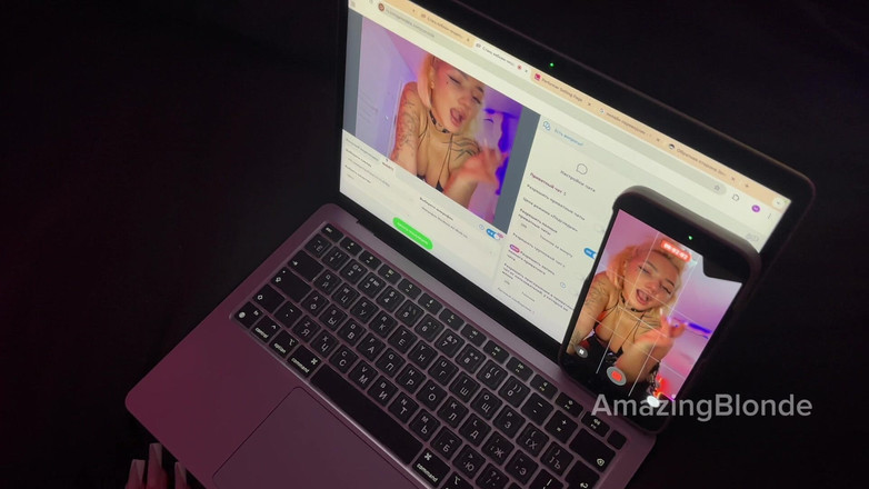 Amazing Blonde: Curvă blondă uimitoare futută în fața spectatorilor în timpul unui spectacol pe...