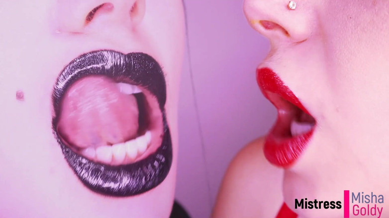 Goddess Misha Goldy: Séduction noire vs rouge, coaching masturbatoire