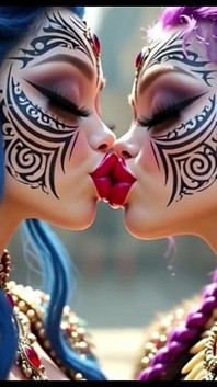 Beautiful Elves Princess Kissing, Ai Animation