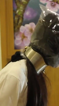 Ovládání dýchání v plastovém pytli