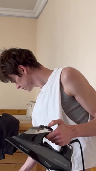 Why is Tommy ironing Hans' shirt on a Monday morning? 