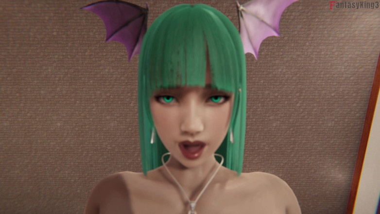 Fantasy king: Succubus Morrigan prohrává boj a je bušena jako její trest -...