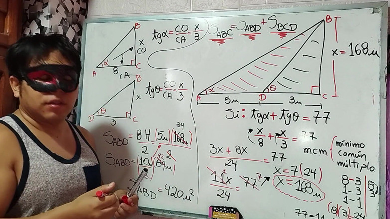 Rosaroja: 27 Trigonometry Calculate the Height and Area of the Triangle -...