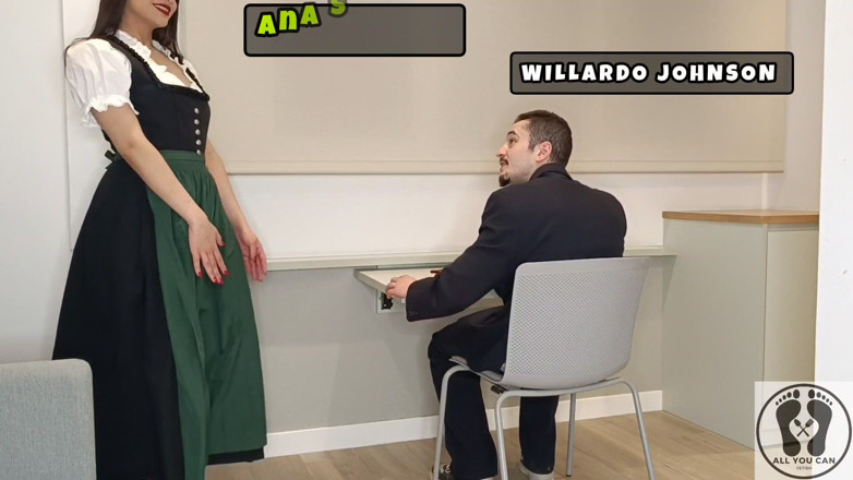 All You Can Fetish: Wearing a Traditional Austrian Dirndl She Jerked Him off
