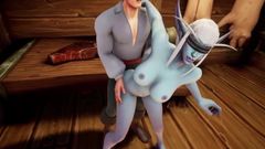 Wraith ward: Elf šuká Nočního elfa se zavázanýma očima v kuchyni | Warcraft porno...