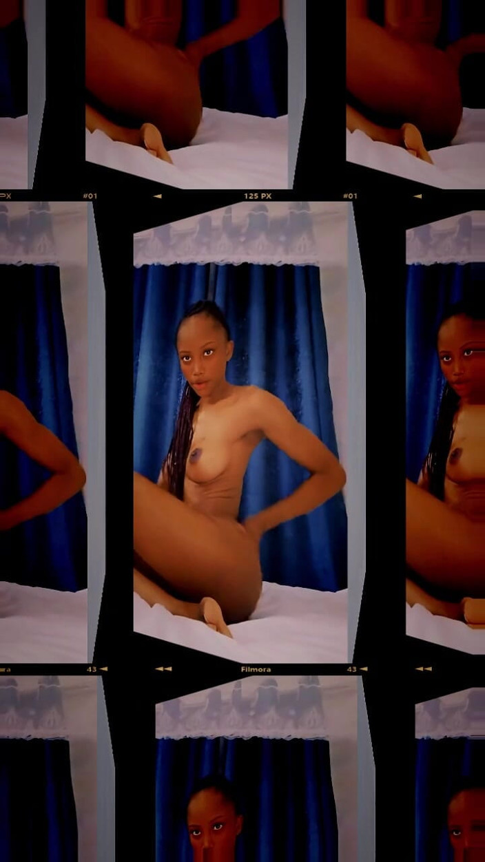 Nyra Draine: Petite Ebony Teen Playing with Her Perfect Body