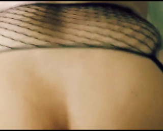 Playtime bedtime: Fishnet blowjob from big booty Serbian girl