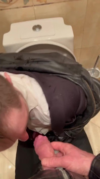Office Boy in Suit Get Pissing