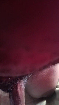 Close up Oiling Black Dick and Rubbing It Gently