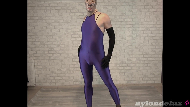 Nylondelux: Výstřik na spandex nylonové nohy bez rukou
