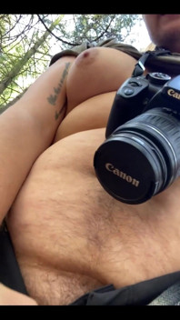 Flashing My Hairy Body on a Hike!