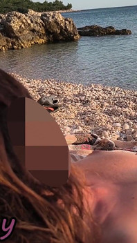 Risky Sex on a Nudist Beach in Spain: She Gets Touched While Nude - Misscreamy