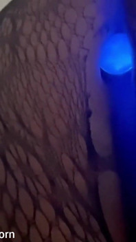 Walking Around in Sexy Fishnet Bodysuit Vibratoring Butt Plug Deep in My Ass