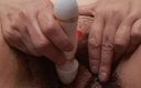 Mommy big hairy pussy: Masturbating with Vibrator on Mature Clitoris