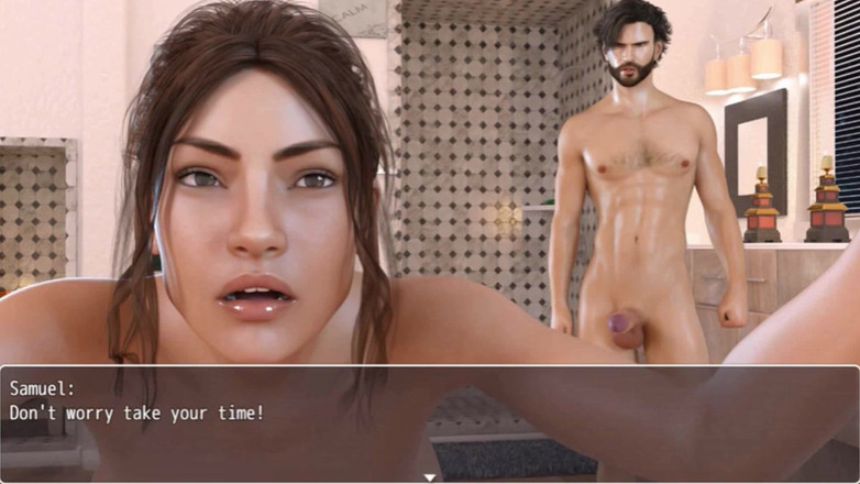 Hot sex game: 出轨人妻被丈夫锁在浴室门上