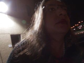 Fabiola Paola: Solo CD Playing in the Parking Lot at Night