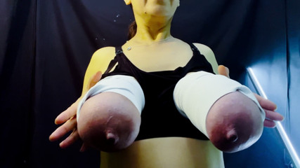 VeeVee Vixen: Bundna bröst vit elastisk