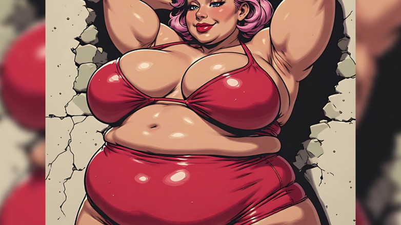 AI Porn: Arte del costume da bagno da donna formosa