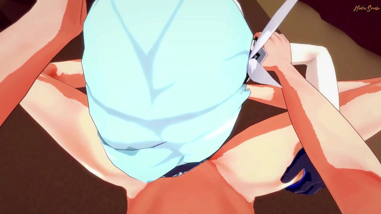 Hentai Smash: Eula gibt dir einen POV-blowjob und schluckt dann sperma - Genshin...